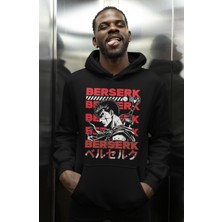 Sevbano Tasarım Berserk Guts Baskılı Unisex Oversize Anime Karakter Hoodie