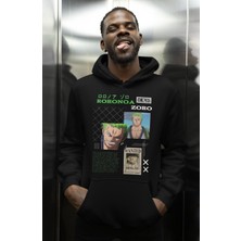 Sevbano Tasarım One Piece Baskılı Unisex Oversize Roronoa Zoro Anime Karakter Hoodie