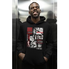 Sevbano Özel Tasarım Eren Yeager Baskılı Unisex Oversize Attack On Titan Anime Karakter Hoodie