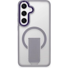 Celik Avm Newface Samsung Galaxy S24 Tork Magsafe Standlı Kapak - Lila