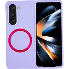 Novis Liora Newface Samsung Galaxy Z Fold 5 Kılıf Mata Fold Kapak - Lila