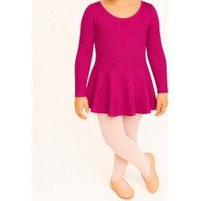 Uzun Kollu Etekli Full Lycra Coton Bale Mayosu-Çocuk