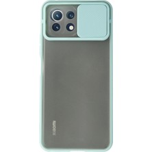 Novis Liora Newface Xiaomi Mi̇ 11 Lite Kılıf Palm Buzlu Kamera Sürgülü Silikon - Turkuaz