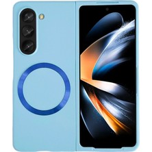 Novis Liora Newface Samsung Galaxy Z Fold 5 Kılıf Mata Fold Kapak - Sierra Blue