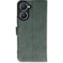 Novis Liora Newface Vivo Y18 Kılıf Trend S Plus Kapaklı Kılıf - Yeşil