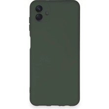 Tbl Dekor Newface Samsung Galaxy A04 Kılıf Nano Içi Kadife Silikon - Koyu Yeşil