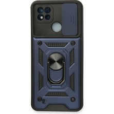 Tbl Dekor Newface Realme C11 2021 Kılıf Pars Lens Yüzüklü Silikon - Lacivert