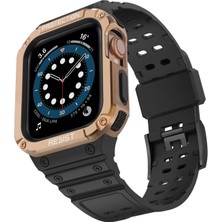 Celik Avm Newface Apple Watch 42MM KR401 Silikon Kordon - Siyah-Rose