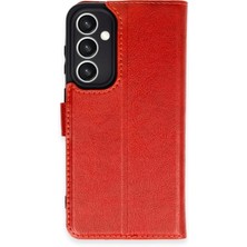 Verto Newface Samsung Galaxy S23 Fe Kılıf Trend S Plus Kapaklı Kılıf - Kırmızı