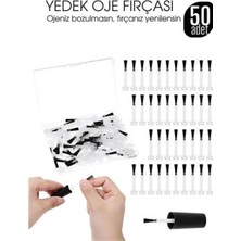 MiraLive Yedek Oje Fırçası 50'li Aplikatörlü Set  - Tırnak Cila Fırçası