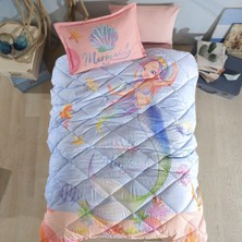 Clasy Ranforce %100 Pamuk Tek Kişilik Uyku Seti (Lastikli Çarşaflı) Aria V1 Pudra