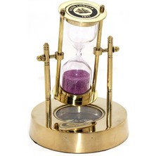 Eldenör Pirinç Pusulalı Kum Saati Model 1