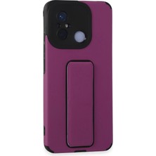 Freedom Storee Newface Xiaomi Redmi 12C Kılıf Mega Standlı Silikon - Mor
