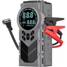 Şarjlı 8.000 Mah Taşınabilir Çanta Araç Akü Şarj Takviyeli Işıklı Hava Kompresörü Power