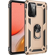 Tbl Dekor Newface Samsung Galaxy A72 Kılıf Sofya Yüzüklü Silikon Kapak - Gold