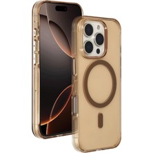 Tbl Dekor Joko Iphone 16 Pro Max Gleam Pc Sert Magsafe Kılıf - Şeffaf-Gold