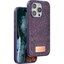 Celik Avm Onegif Iphone 14 Pro Bright Simli Kapak - Derin Mor