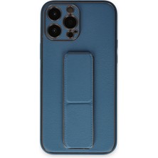 Newface Iphone 13 Pro Kılıf Coco Deri Standlı Kapak - Açık Mavi