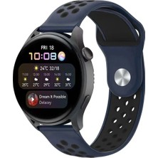 Tbl Dekor Newface Watch 20MM Spor Delikli Kordon - Lacivert-Siyah
