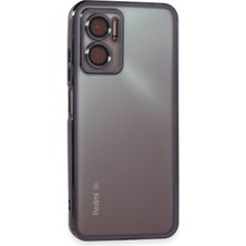 Newface Xiaomi Redmi Note 11E Kılıf Razer Lensli Silikon - Mor