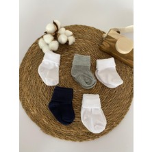 Glory Baby Organik Pamuklu Unisex 5'li Premium Yenidoğan Bebek Çorabı - Kutulu