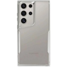 Newface Samsung Galaxy S24 Ultra Kılıf Boyi Silikon Kapak - Gümüş