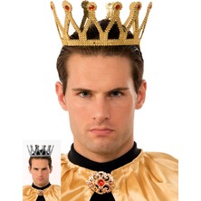 Erseyy Altın Renk Çocuk ve Yetişkin Uyumlu Kral Tacı