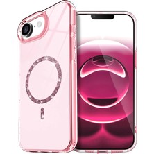 Freedom Storee Newface Apple Iphone 16E Live Diamond Magsafe Kapak - Pembe
