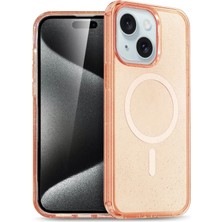 Freedom Storee Newface Iphone 15 Plus Kılıf Star Magsafe Kapak - Turuncu
