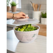 Calvera Salata ve Sebze Kurutucu 4,75 Litre Salata Kurutucu Şeffaf
