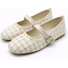 ModaFrato SH-200 Tiftikli Düz Babet Günlük Kadın Ayakkabı Mary Jane Ev Babeti