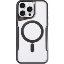 Newface Iphone 15 Pro Kılıf Boyi Magsafe Silikon Kapak - Siyah
