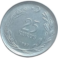 Yediotuz Digital Pazarlama 25 Kuruş 1966 Madeni Koleksiyon Para. Antika Madeni Para