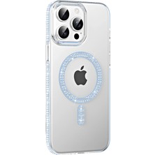 Tbl Dekor Joko Apple Iphone 14 Pro Max Move Taşlı Magsafe Kapak - Mavi