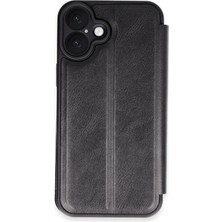 Newface Iphone 16 Plus Kılıf Flip Cover - Siyah