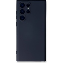 Newface Samsung Galaxy S24 Ultra Kılıf Nano Içi Kadife Silikon - Lacivert