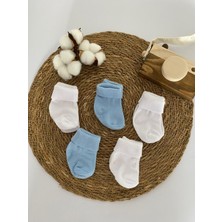 Glory Baby Organik Pamuklu Unisex 5'li Premium Yenidoğan Bebek Çorabı - Kutulu