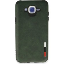 AK-SA-STR Newface Samsung Galaxy J7 Kılıf Loop Deri Silikon - Yeşil