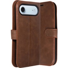 AK-SA-STR Newface Apple Iphone 17 Air Trend S Plus Kapaklı Kılıf - Taba