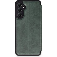 AK-SA-STR Newface Samsung Galaxy A05S Kılıf Flip Cover - Koyu Yeşil
