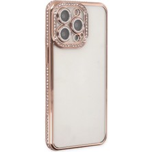 AK-SA-STR Newface Iphone 14 Pro Kılıf Joke Taşlı Silikon - Pembe