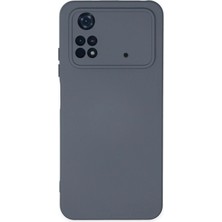 AK-SA-STR Newface Xiaomi Poco M4 Pro 4g Kılıf Nano Içi Kadife Silikon - Gri
