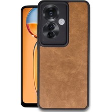 AK-SA-STR Newface Oppo Reno 11F Kılıf Aras Deri Kapak - Taba