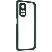 AK-SA-STR Newface Xiaomi Mi 10T Pro Kılıf Miami Şeffaf Silikon - Koyu Yeşil