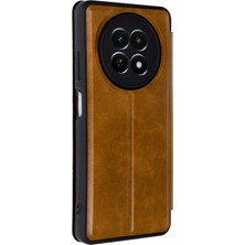 AK-SA-STR Newface Realme 12 5g Kılıf Flip Cover - Taba