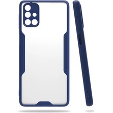 AK-SA-STR Newface Samsung Galaxy M31S Kılıf Platin Silikon - Lacivert