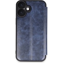 AK-SA-STR Newface Iphone 16 Plus Kılıf Flip Cover - Lacivert