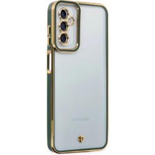 AK-SA-STR Newface Samsung Galaxy M23 Kılıf Liva Lens Silikon - Yeşil