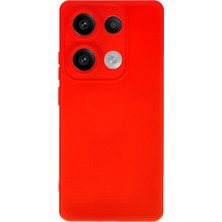 AK-SA-STR Newface Xiaomi Redmi Note 13 Pro 4g Kılıf Nano Içi Kadife Silikon - Kırmızı