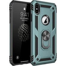 AK-SA-STR Newface Iphone Xs Max Kılıf Sofya Yüzüklü Silikon Kapak - Yeşil